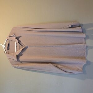 Beige Button-Up Blouse